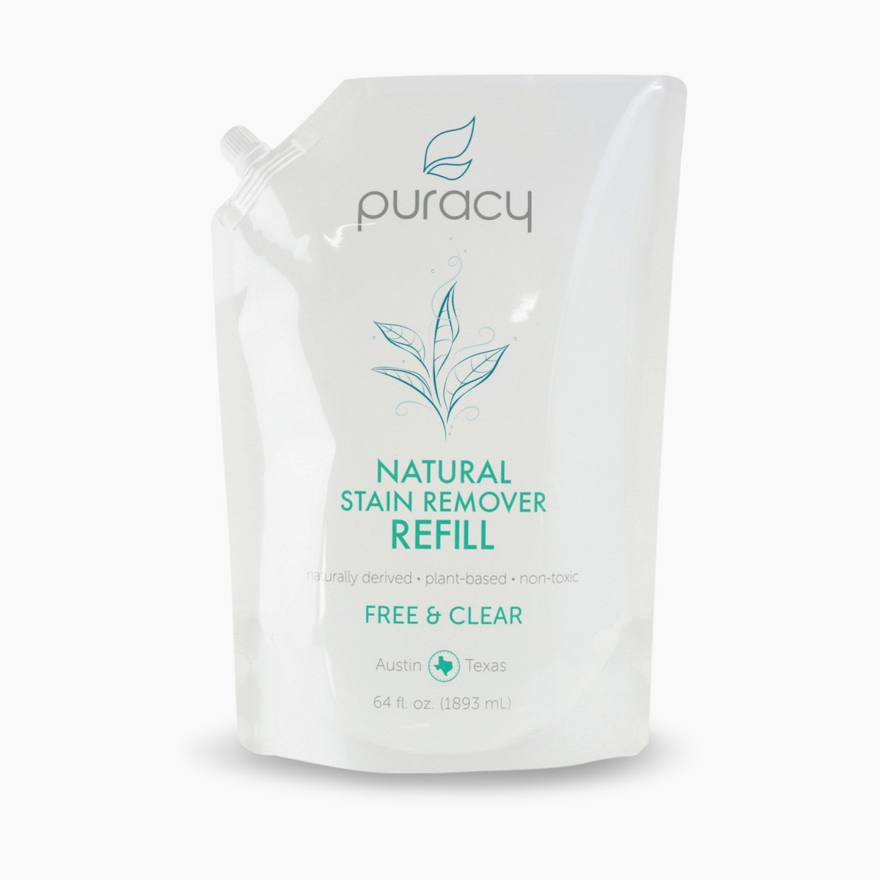 Puracy Natural Stain Remover Refill - Free & Clear, 64 oz.