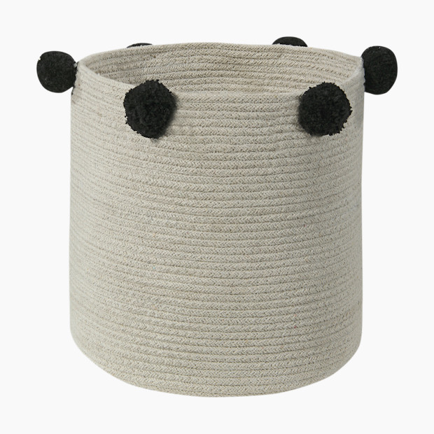 Lorena Canals Cotton Bubbly Basket - Natural/Black.