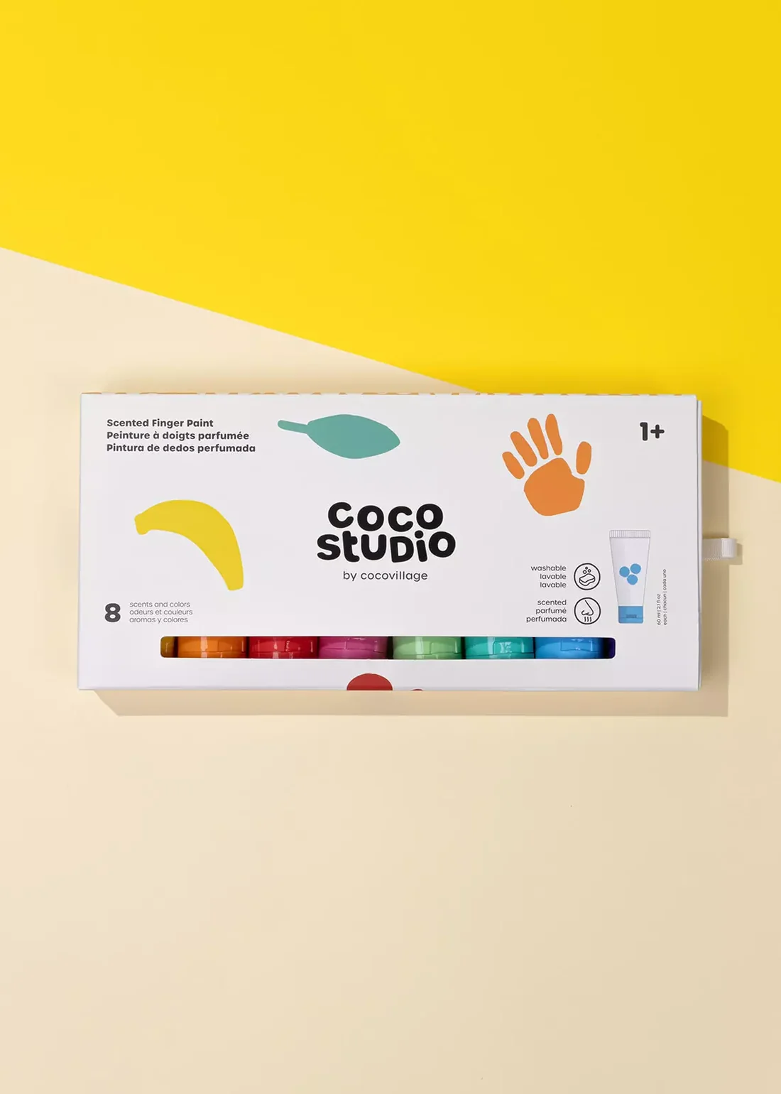 Coco Village Scented Fingerpaint Set - 8 colors.
