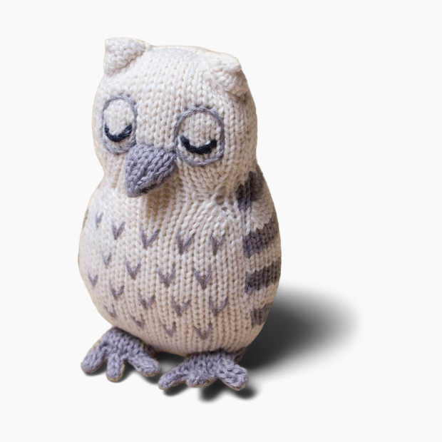 Estella Organic Cotton Handmade Baby Rattle - Owl.