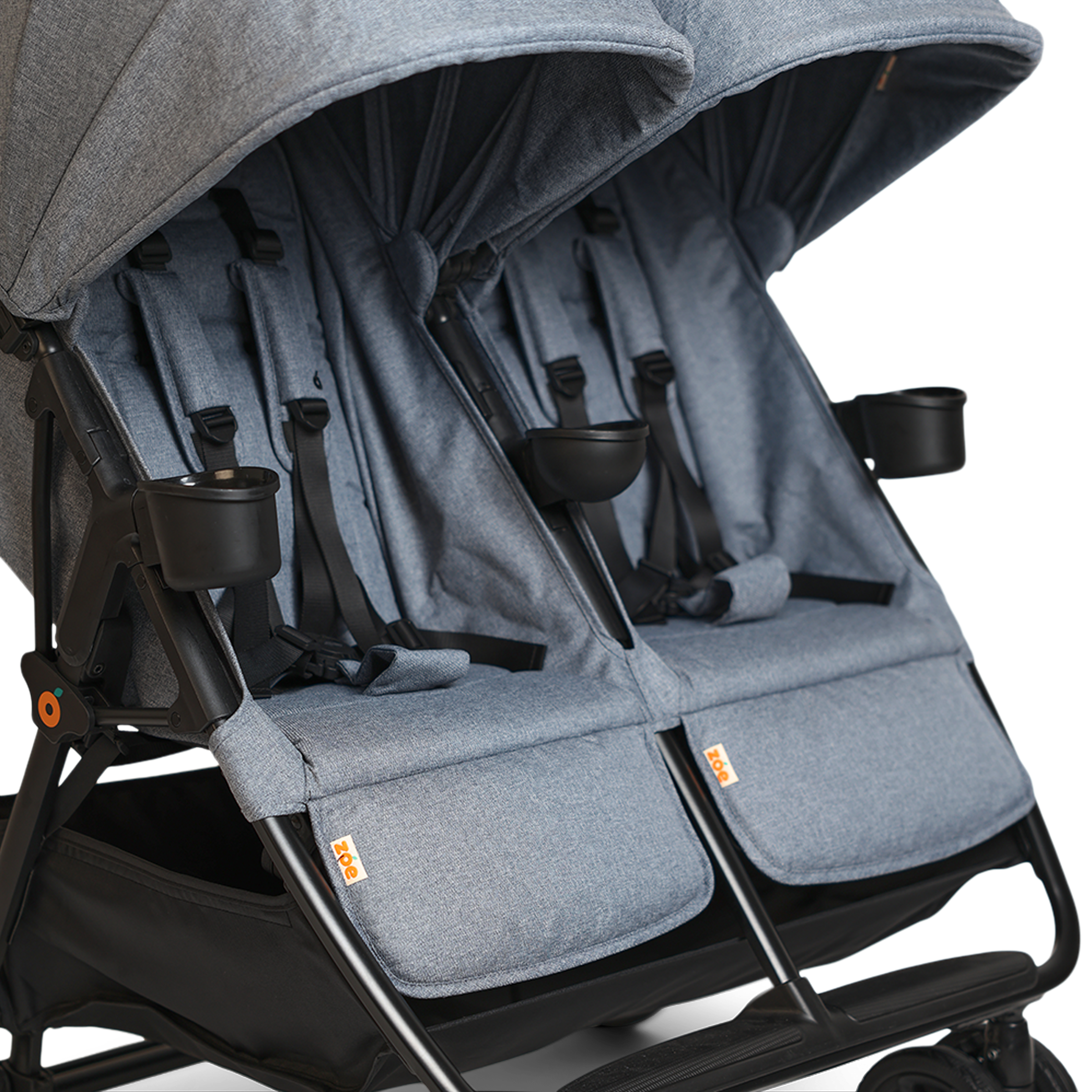 Zoe Twinᵛ³ Double Stroller - Denim.