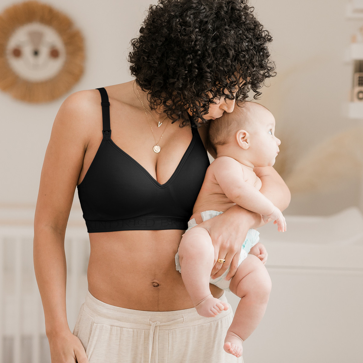 Kindred Bravely Signature Sublime Contour Maternity & Nursing Plunge Bra - Black, 1X.