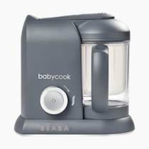 BEABA Babycook Solo 4 in 1 Baby Food Maker, Puree Steamer and Blender for Purees, Grinder with Auto Steam Cooking, Lrg Capacity 4.5 Cups 27 Servings in 20 Mins, Charcoal