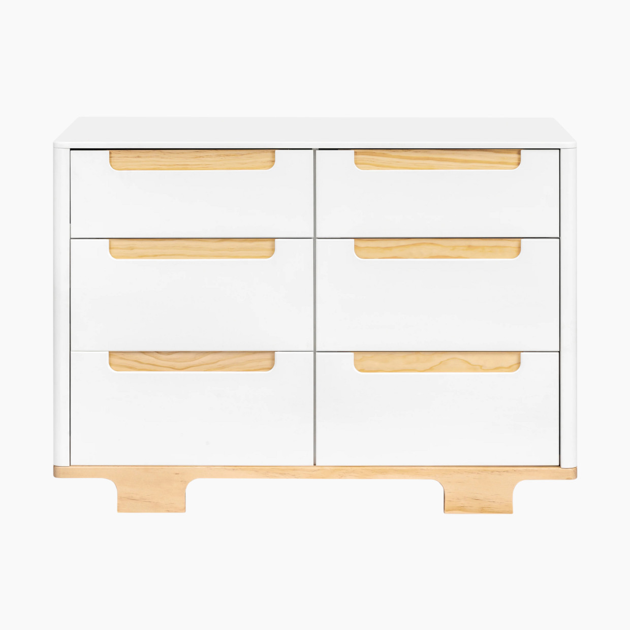 babyletto Yuzu 6-Drawer Dresser - White / Natural.