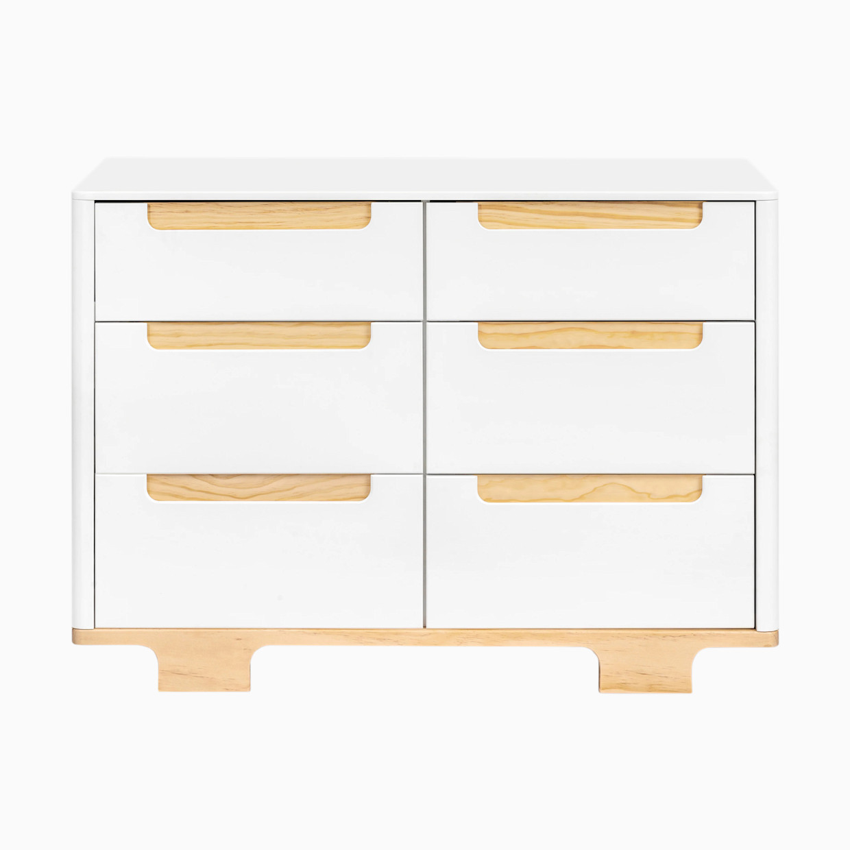 babyletto Yuzu 6-Drawer Dresser - White / Natural.