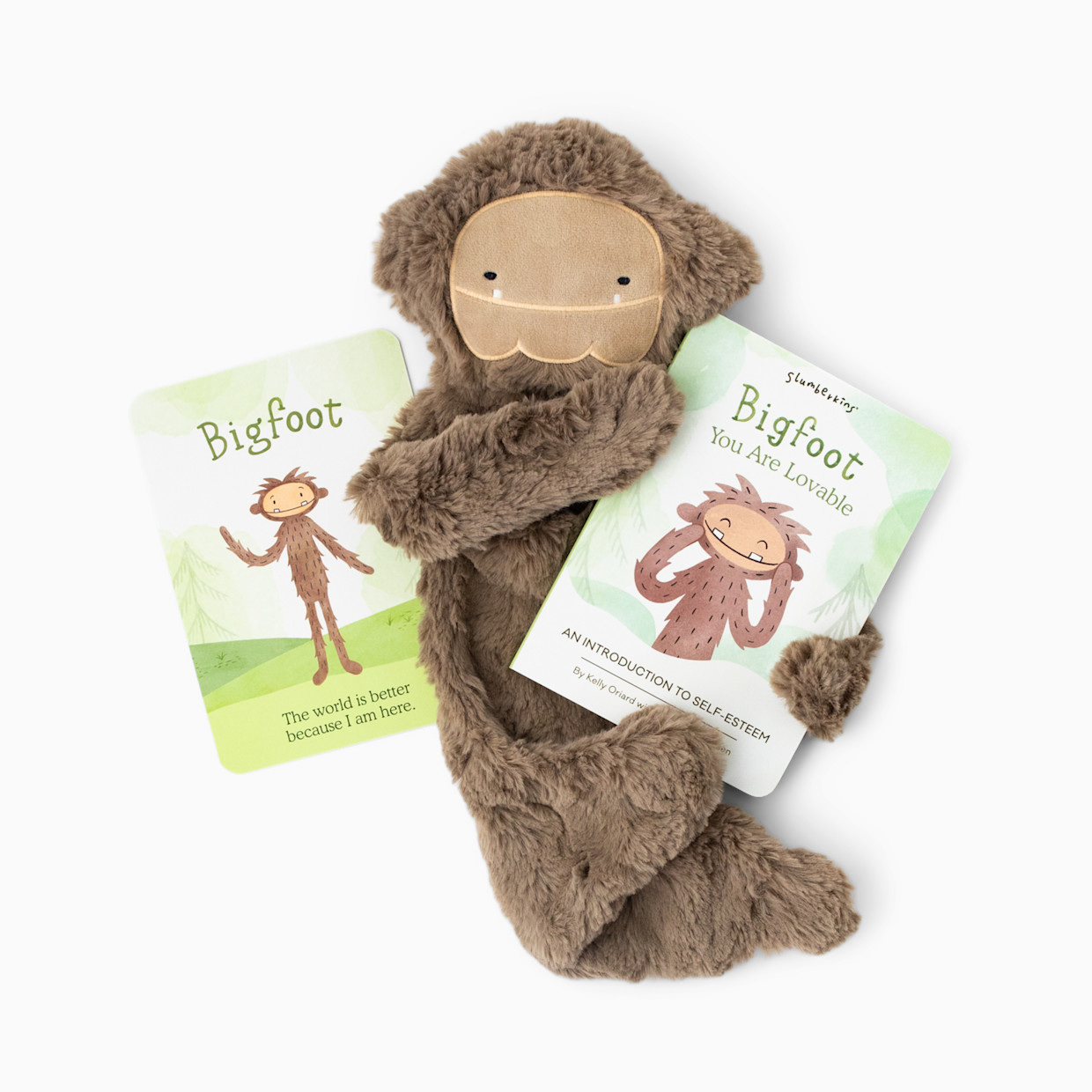Slumberkins, Inc. Plush Snuggler & Book Bundle - Bigfoot's Self Esteem.