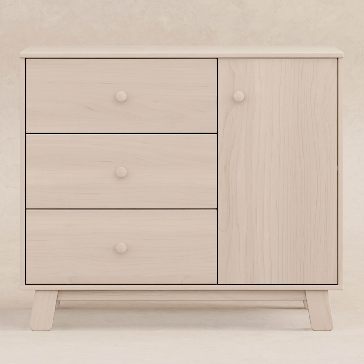 babyletto Hudson Modern 3-Drawer Dresser - Washed Natural.