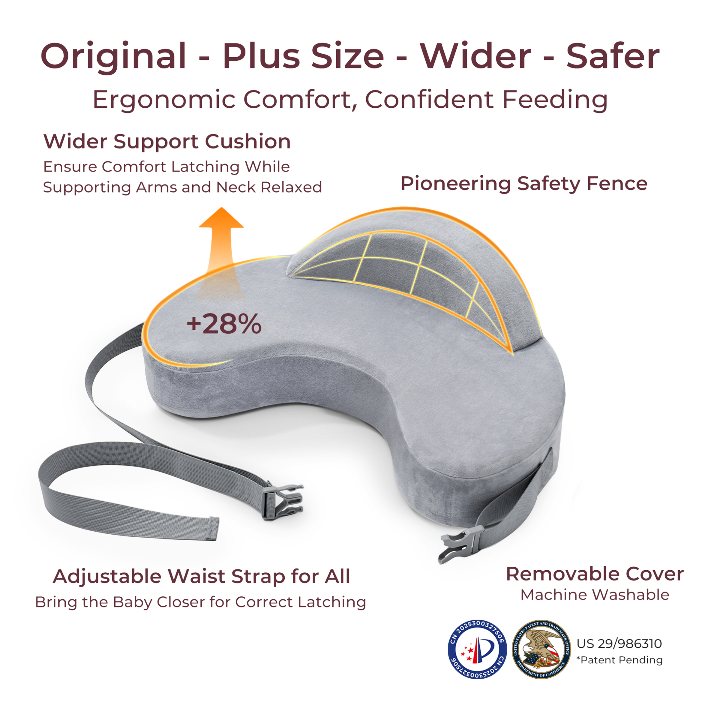 Momcozy Upgraded Adjustable Nursing Pillow.