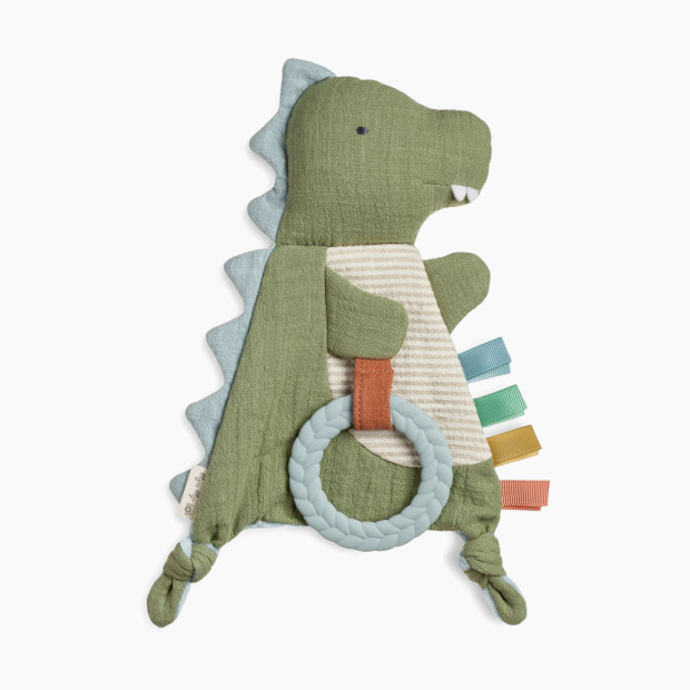 Itzy Ritzy Bitzy Crinkle Sensory Crinkle Toy with Teether - Dino.