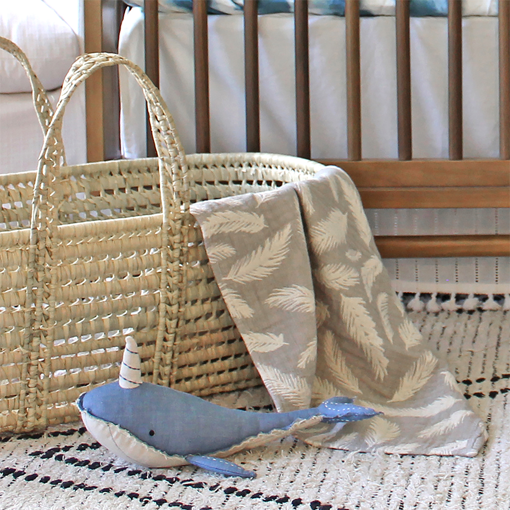 Crane Baby Animal Plush Toy - Caspian Narwhal.