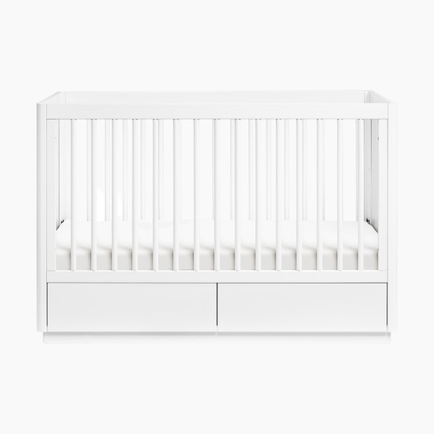 babyletto Bento 3-in-1 Storage Crib with Toddler Bed Conversion Kit - White.