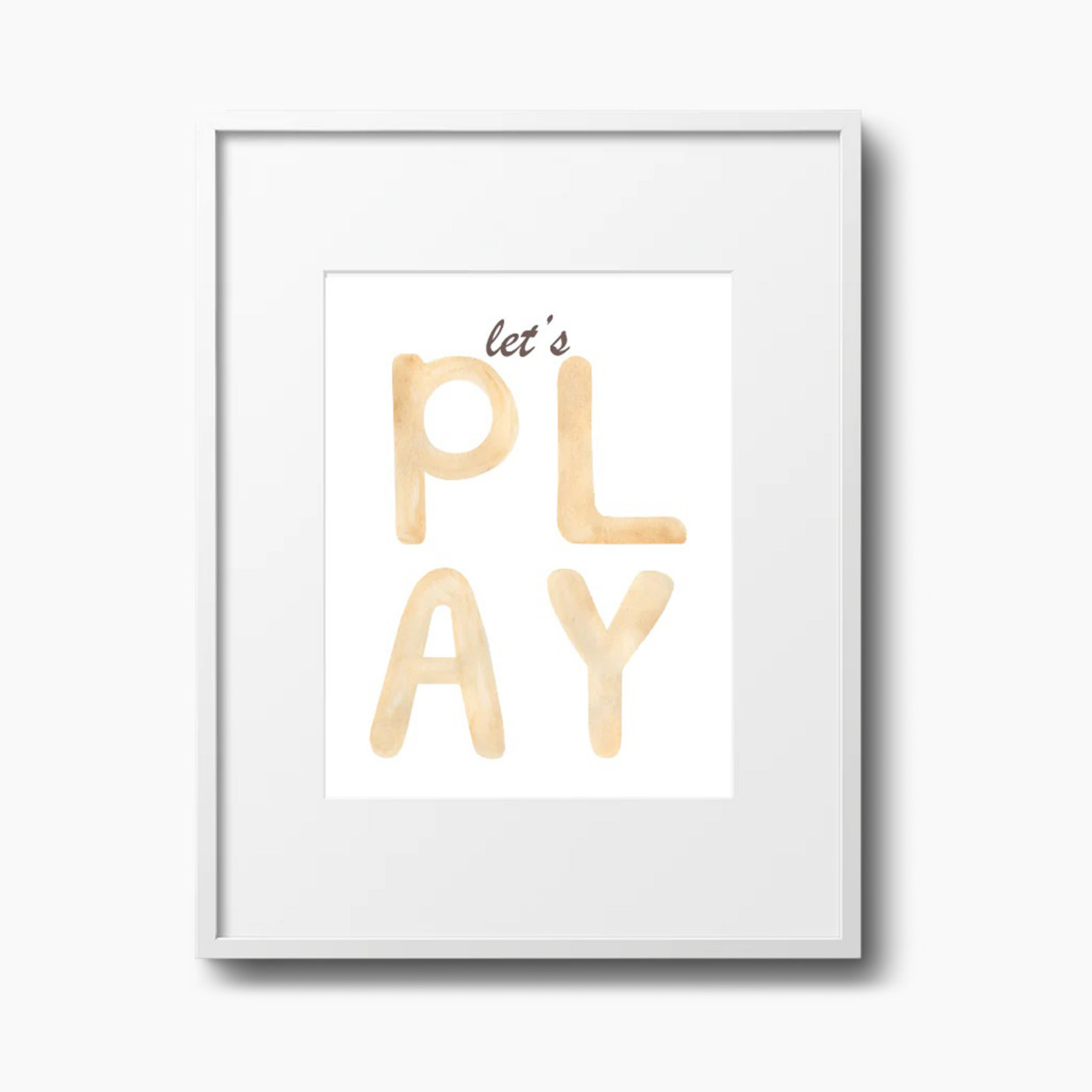 Play & Oak Let's Play - White Frame, 11 X 14.