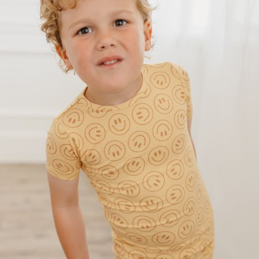 Copper Pearl Printed 2-Piece Short Sleeve Pajamas - Vance, 12 Months.