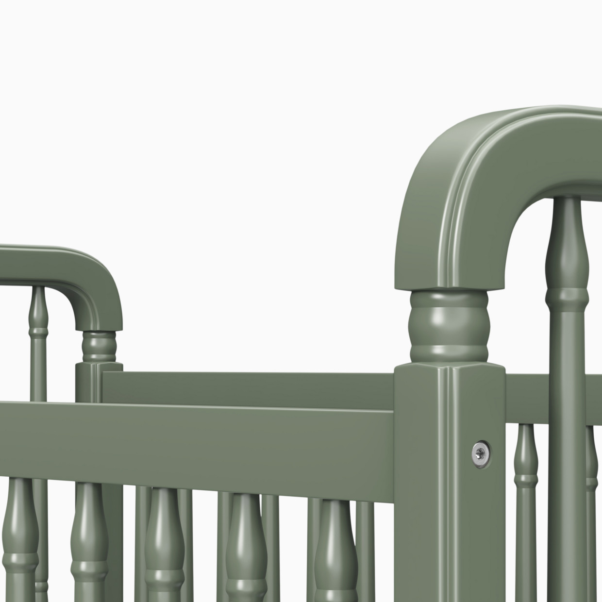 Namesake Liberty 3-in-1 Convertible Spindle Crib with Toddler Bed Conversion Kit - Juniper.