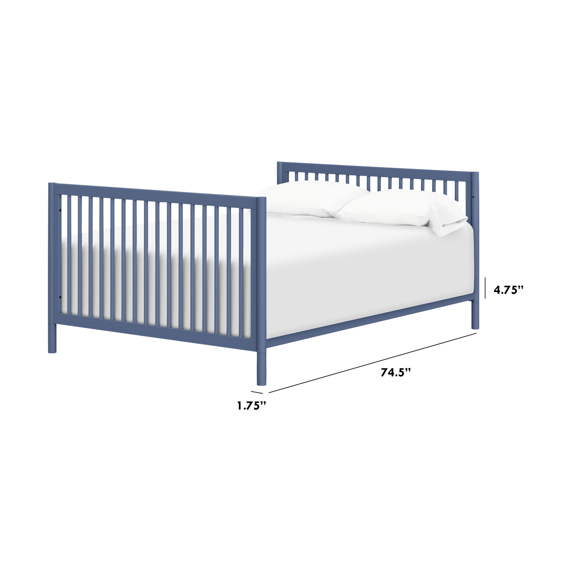 daVinci Twin/Full-Size Bed Conversion Kit (M5789) - Cove Blue.
