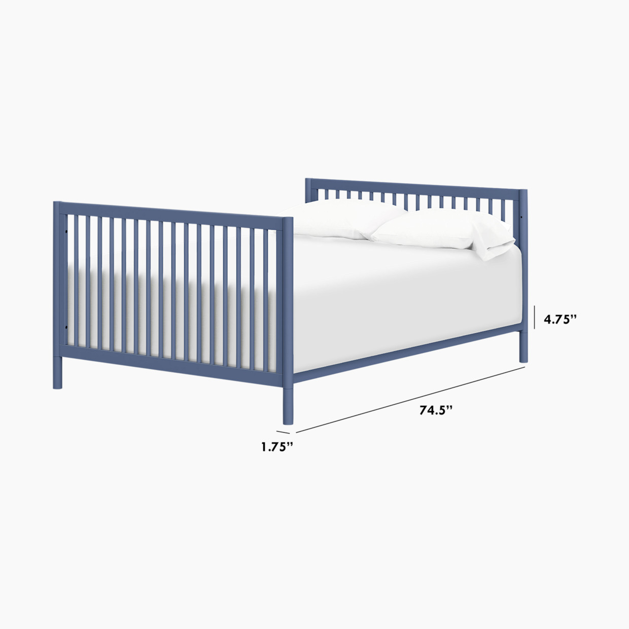 daVinci Twin/Full-Size Bed Conversion Kit (M5789) - Cove Blue.