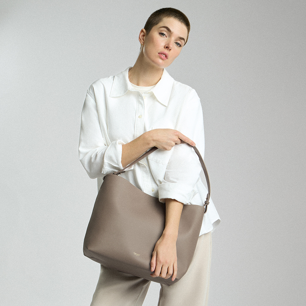 Mina Baie Harlow Diaper Bag Tote - Clay, Midi.