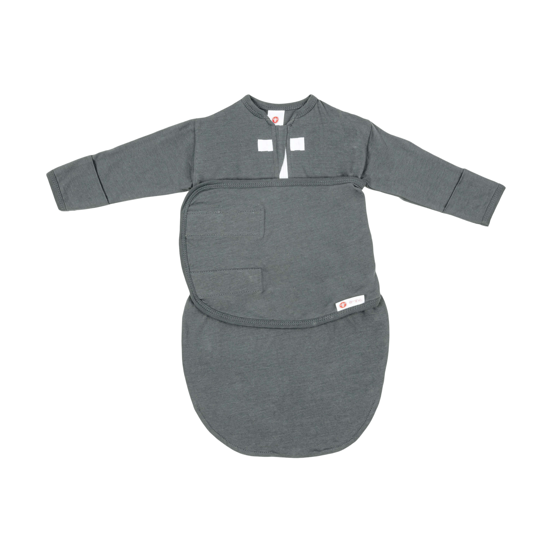Embe Babies Long Sleeve Swaddle Sack Charcoal, Newborn 614lbs