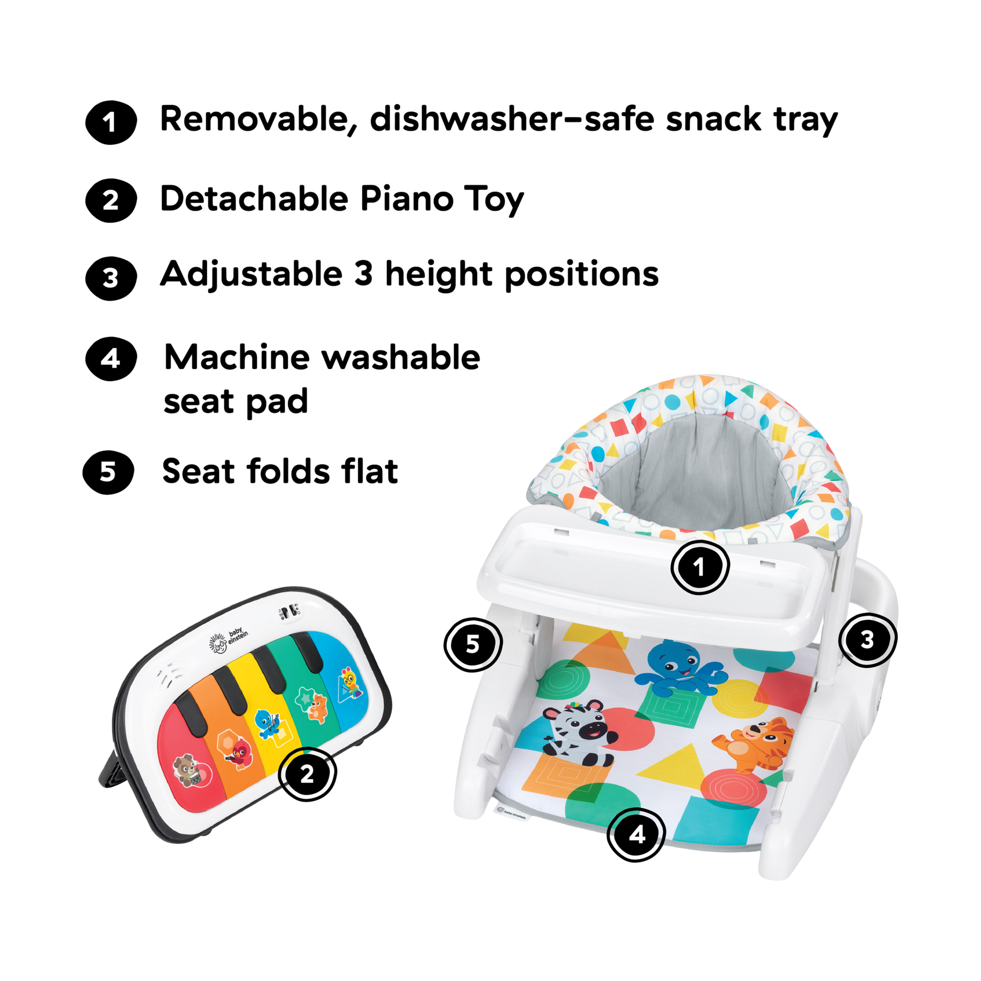 Baby Einstein Tappin Tunes'  Learn to Sit 4-in-1 Floor Seat.