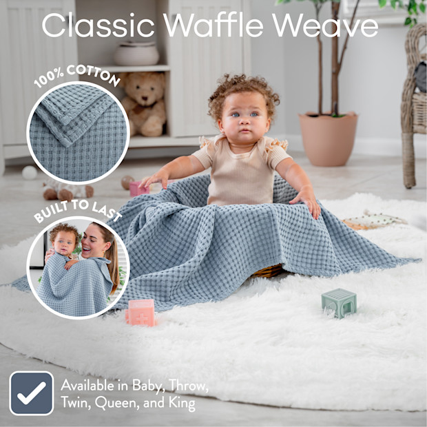 Comfy Cubs Waffle Weave Baby Blanket.