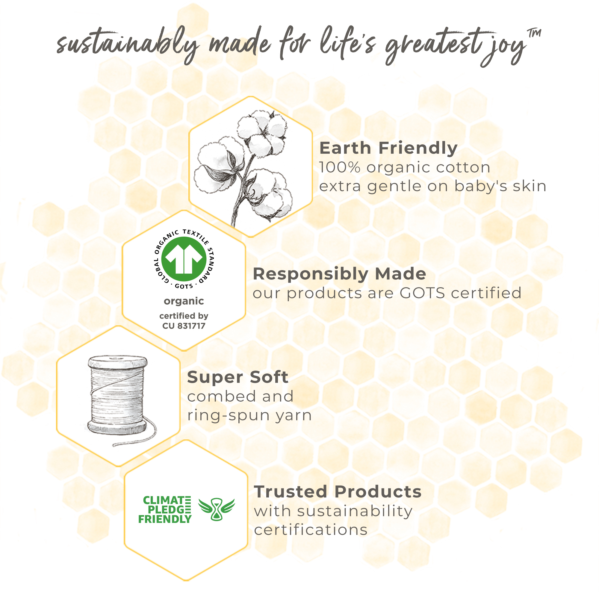 Burt's Bees Baby Organic Cotton Woven Terry Towel.