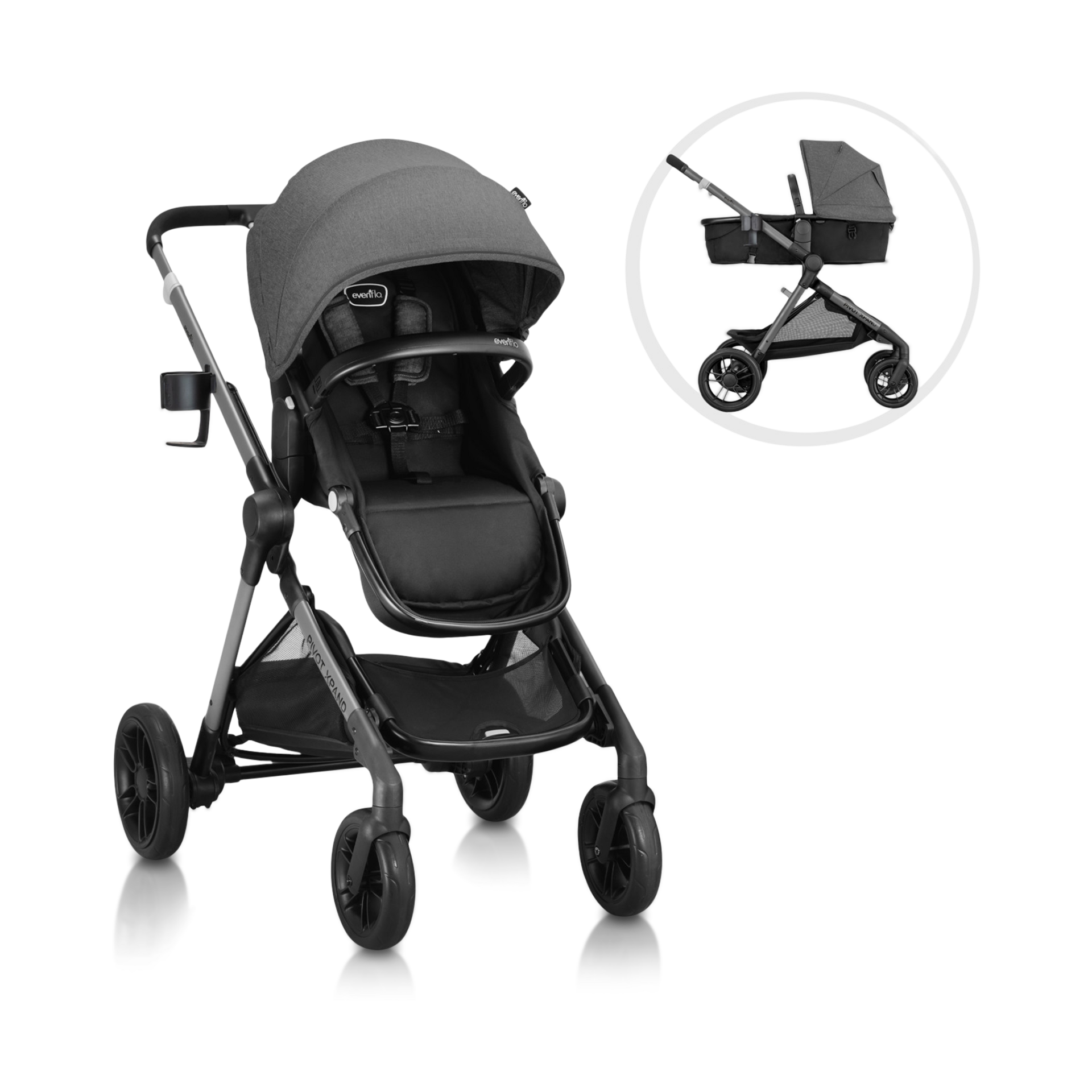 Evenflo Pivot Xpand Modular Stroller - Sabino Gray.