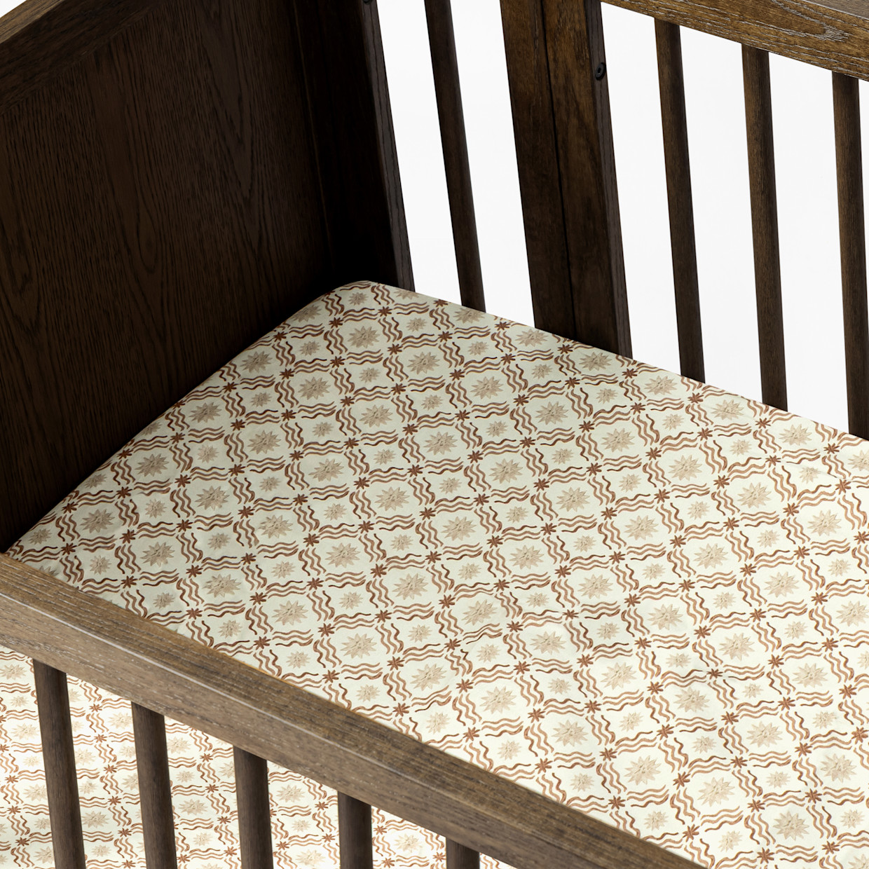 babyletto Organic Brushed Cotton Crib Sheet - Autumn Star.
