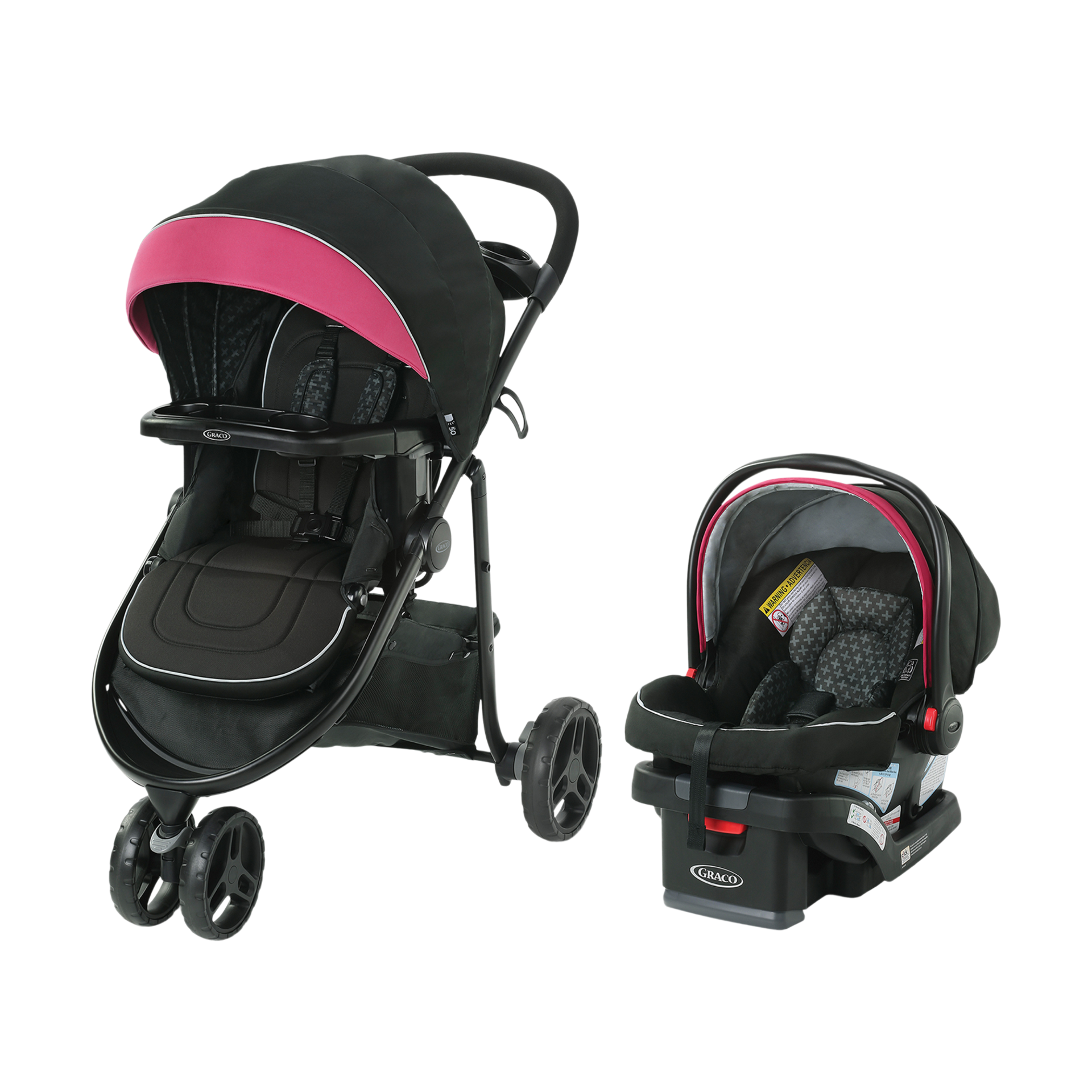 graco 3 wheel stroller with car seat
