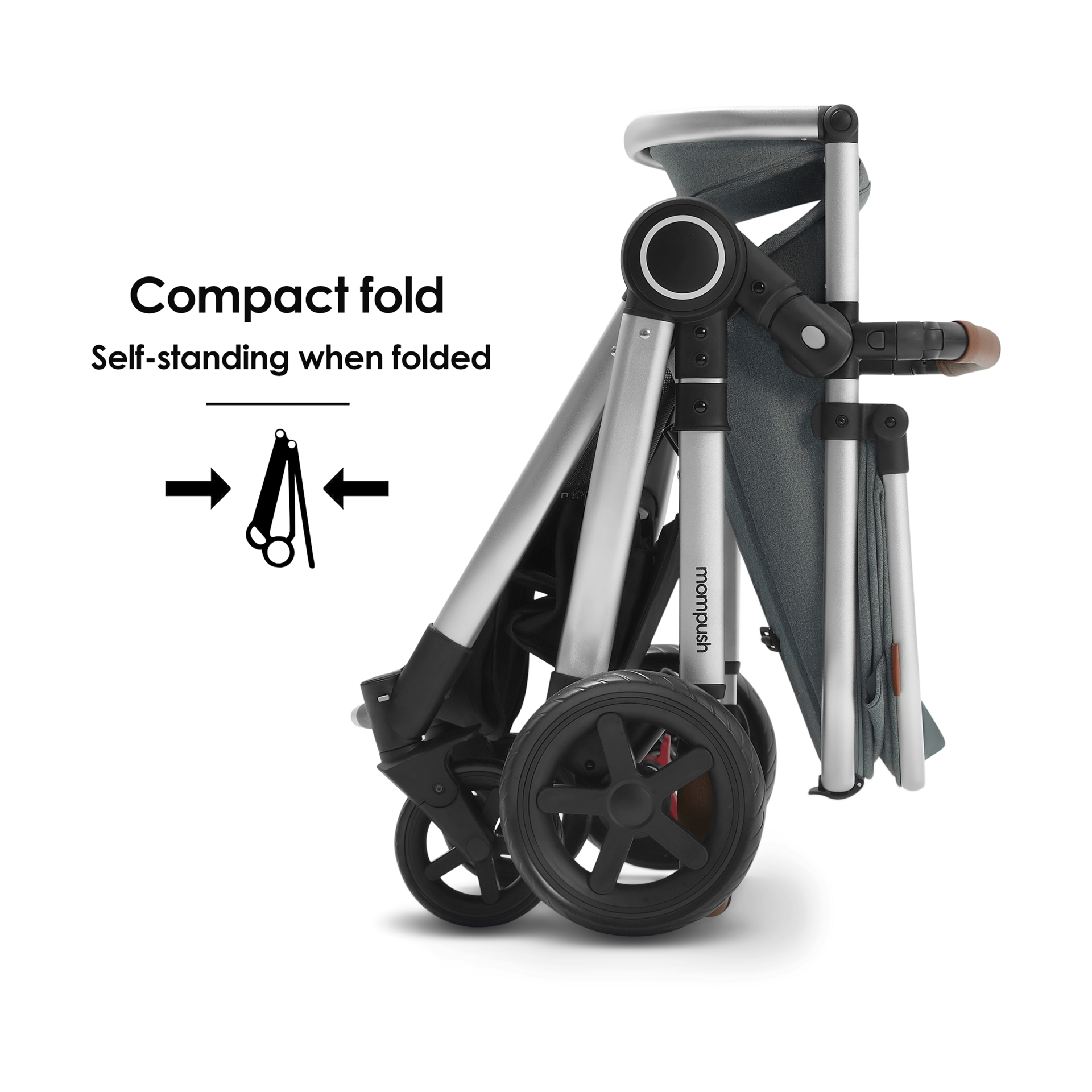 Mompush Ultimate 2 Stroller & Bassinet - Gray.