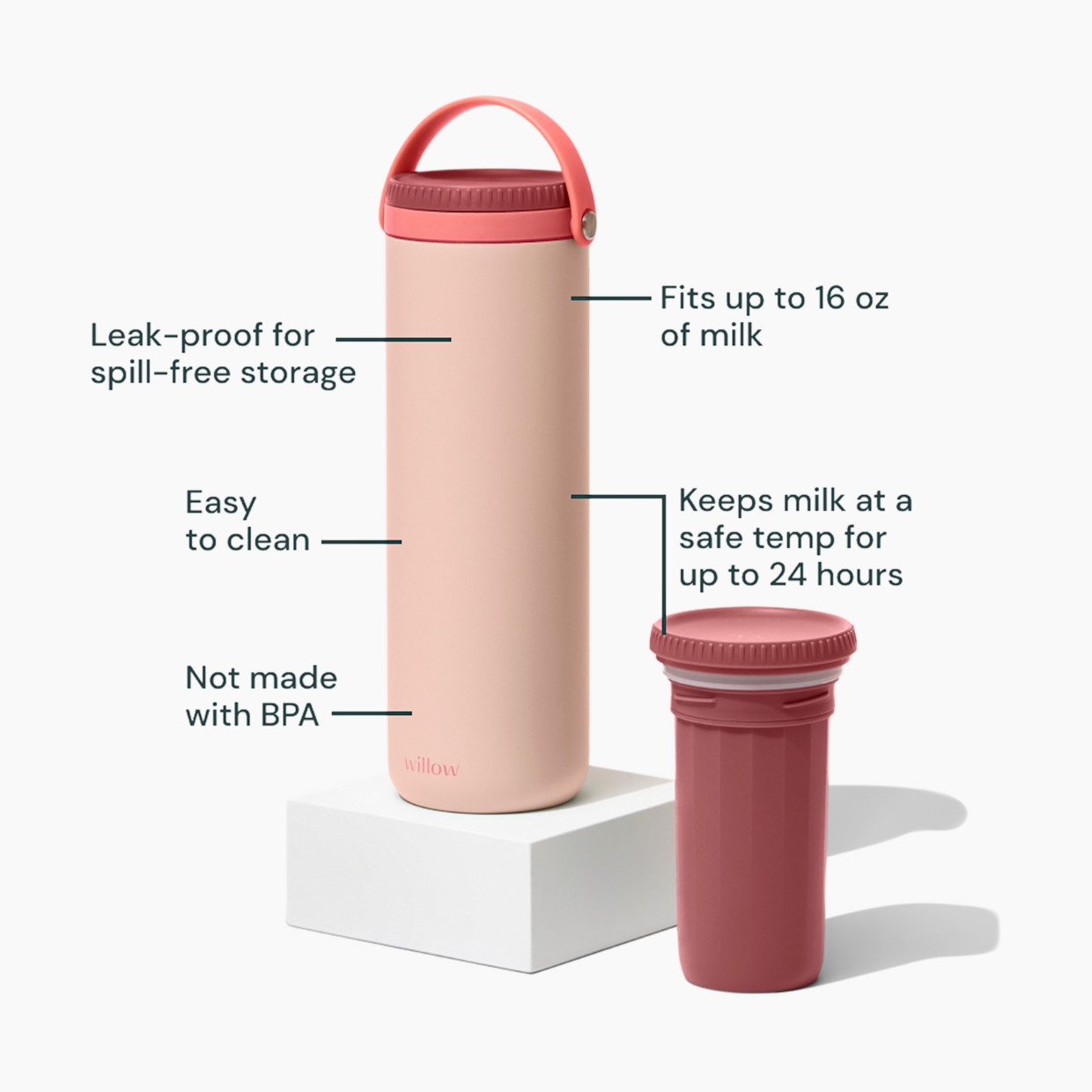 Willow Portable Milk Chiller - Pink.