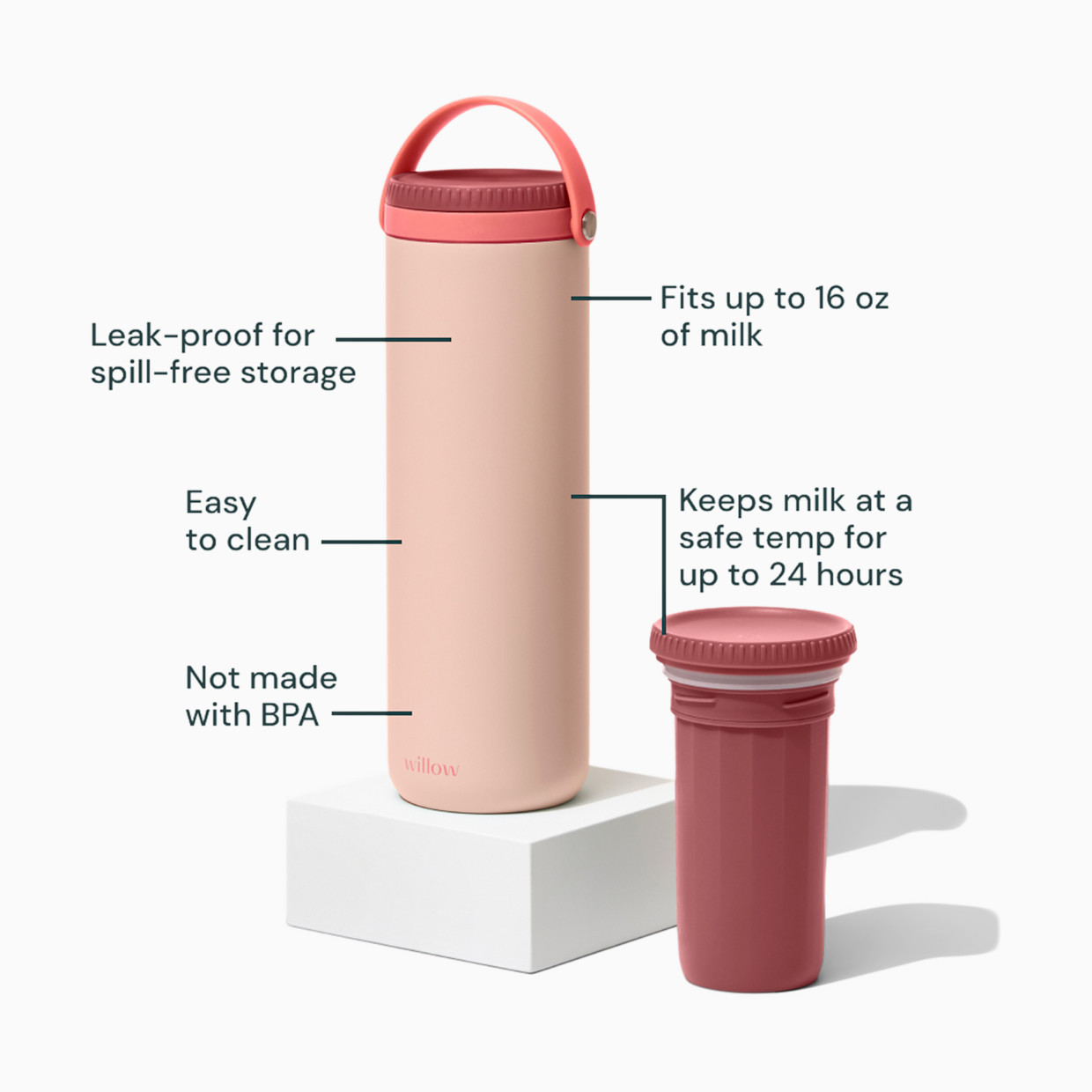 Willow Portable Milk Chiller - Pink.