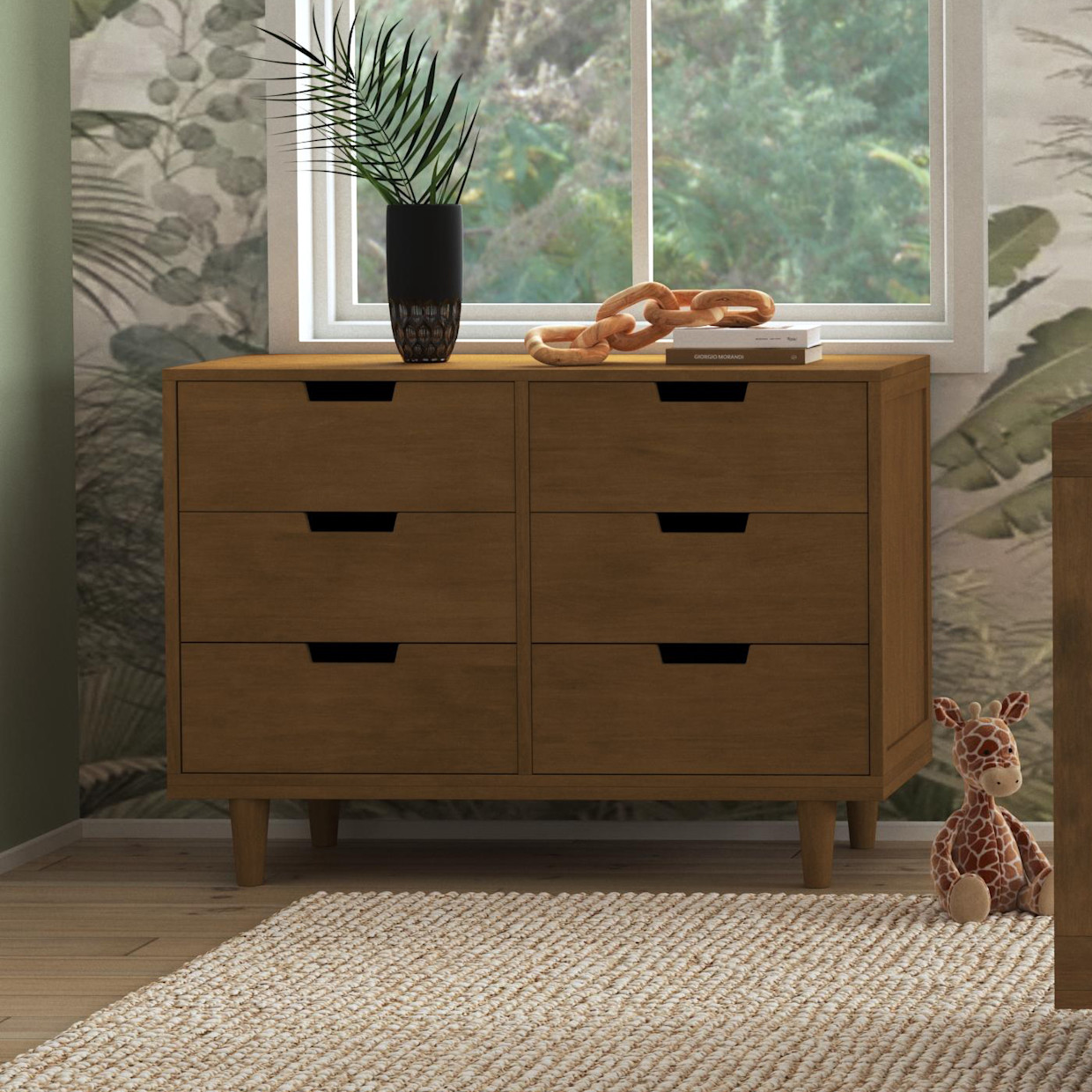 daVinci Marley 6-Drawer Double Dresser - Walnut.