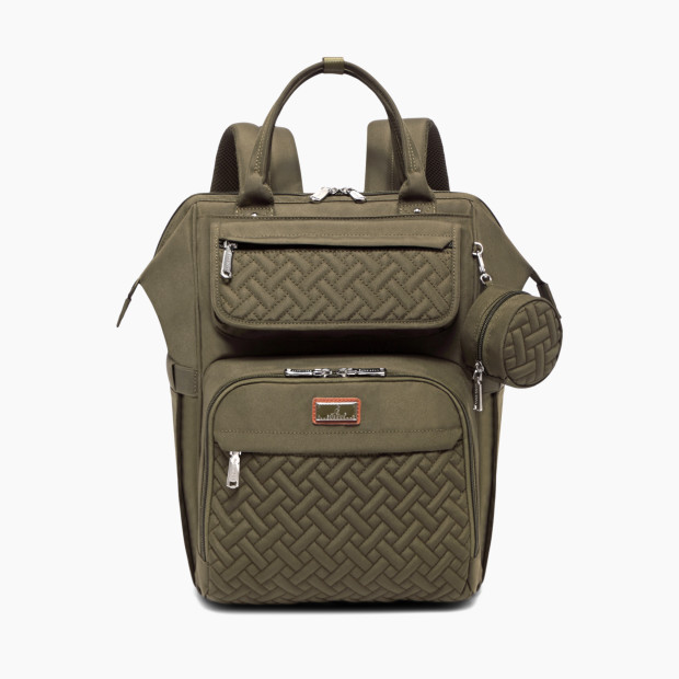 Babbleroo WideTop Diaper Bag Backpack - Army Green | Babylist Shop
