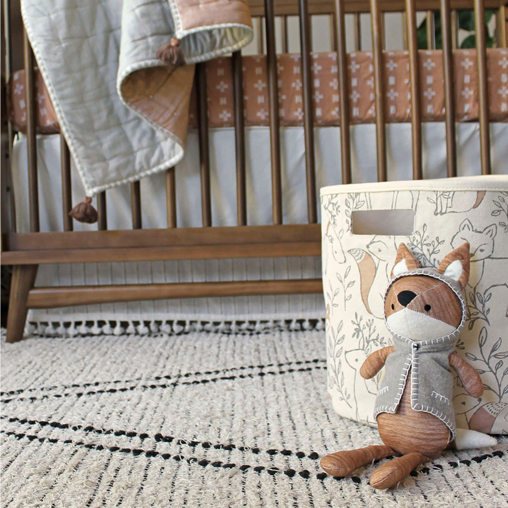 Crane Baby Cotton Canvas Storage Bin - Ezra.