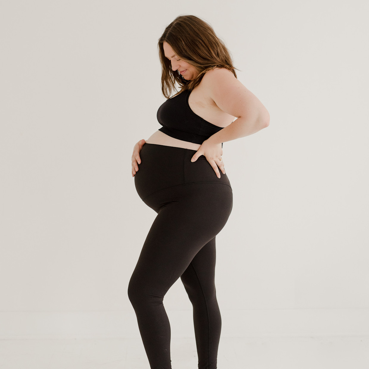 AXK Maternity The Baby Mama Legging (Non Scrunch) - Braxton Hicks, Small.