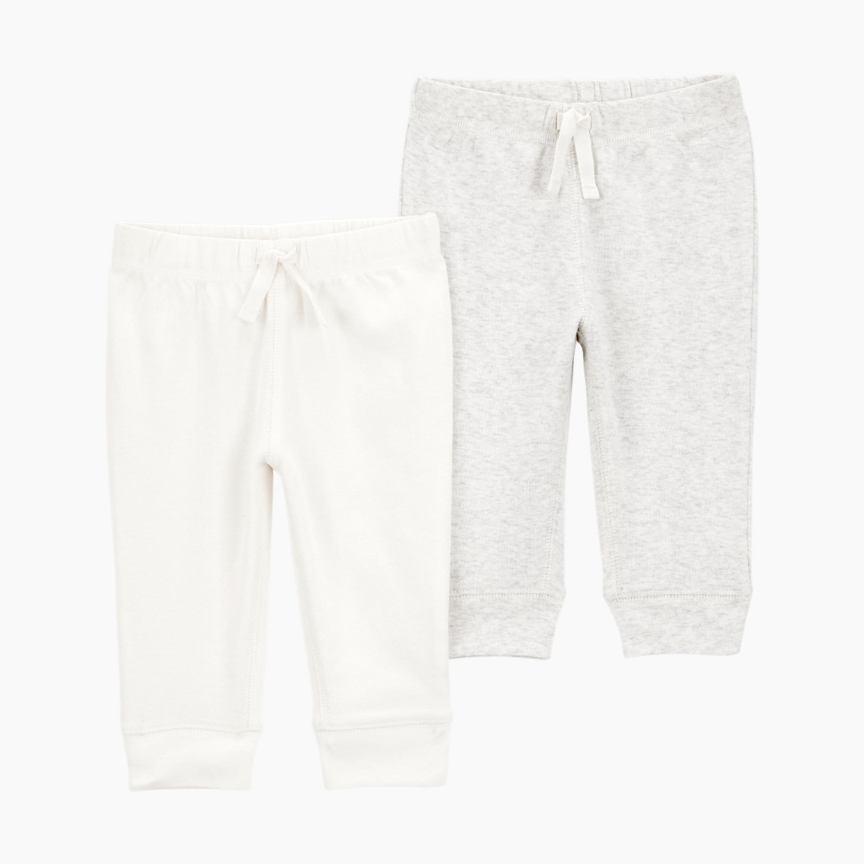 Carter's 2-Pack Pull-On Pants - White, Nb.