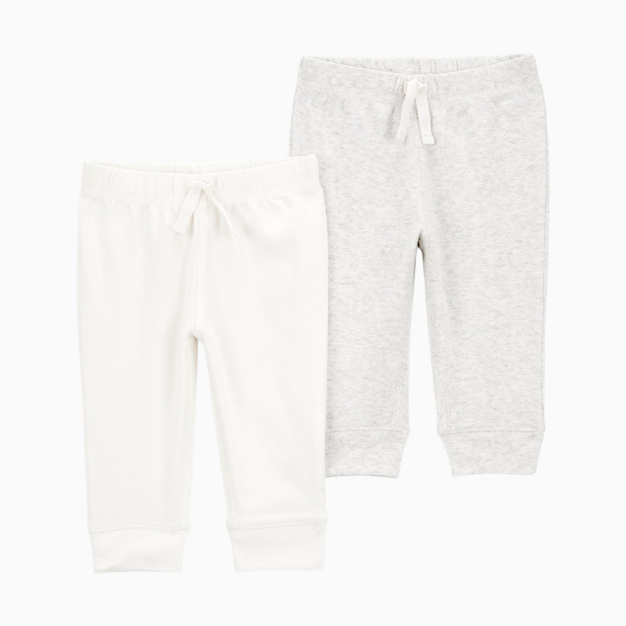 Carter's 2-Pack Pull-On Pants - White, Nb.