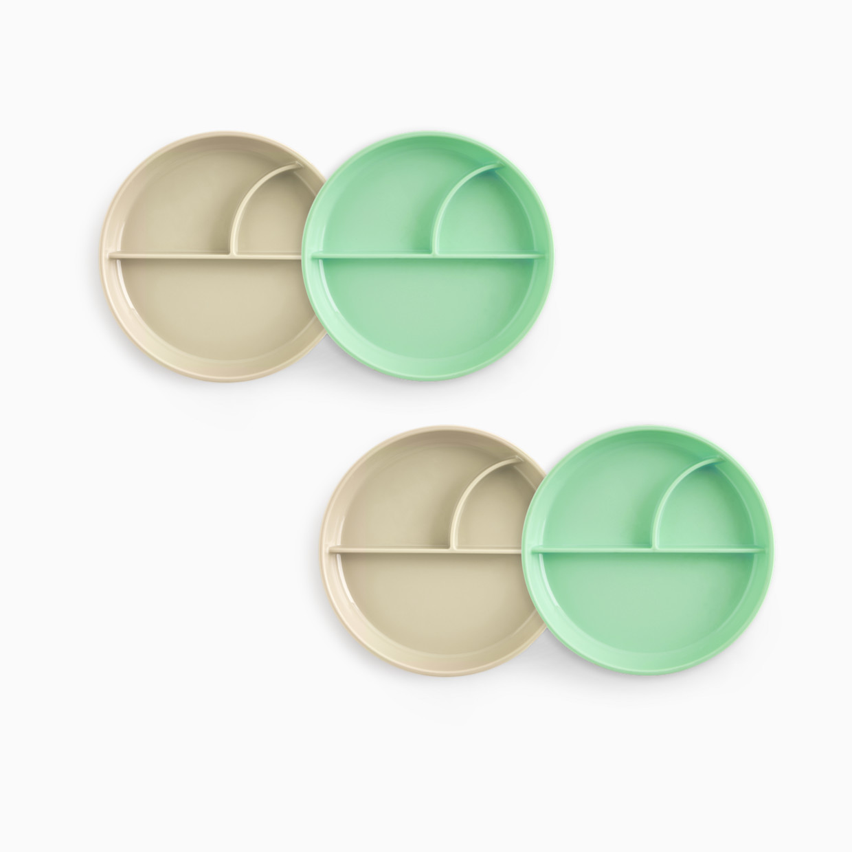 Sprucely Suction Plate - Green/Sand, 4.