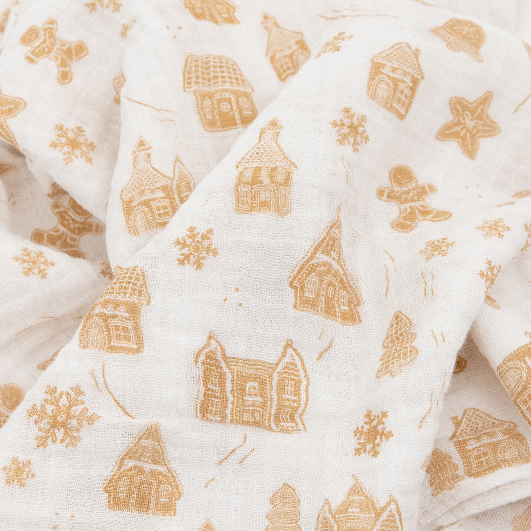 Little Unicorn Cotton Muslin Holiday Swaddle Blanket - Snow Day.
