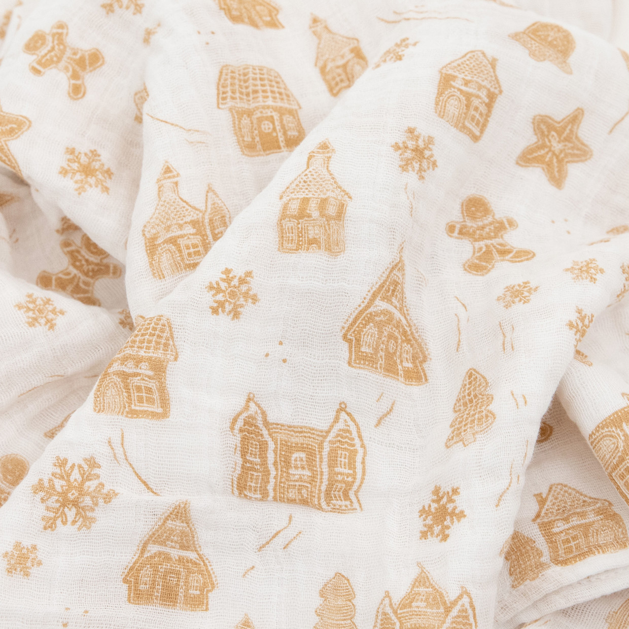Little Unicorn Cotton Muslin Holiday Swaddle Blanket - Snow Day.