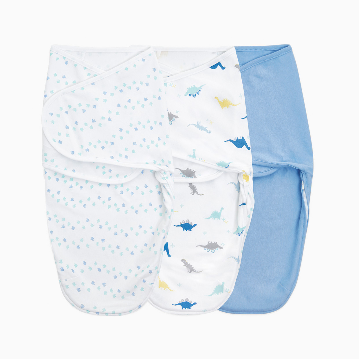 Aden + Anais Essentials Cotton Wrap Swaddles (3 Pack) - Dino Rama, 0-3 Months, 3.