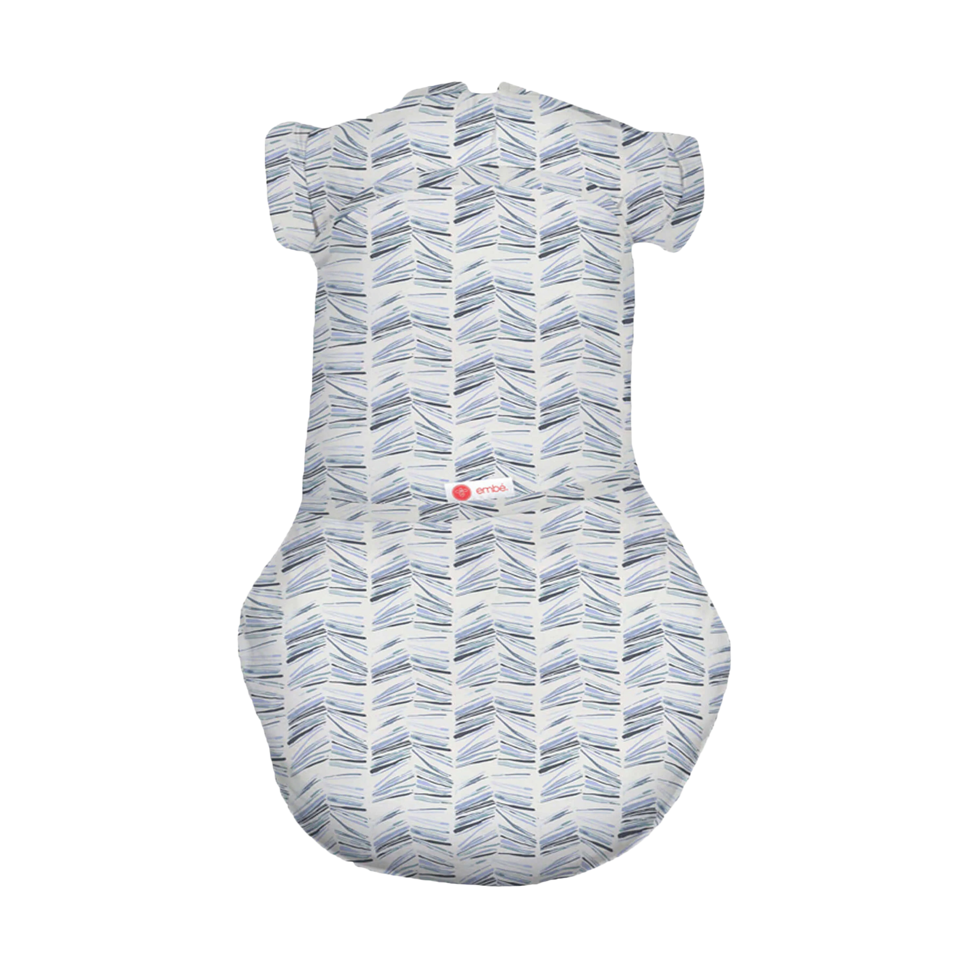 Embe Babies Short Sleeve Swaddle Sack Angle Stripe, Medium/Large 12