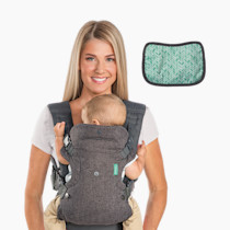 Infantino Flip Advanced 4-in-1 Baby Carrier - Ergonomic, Convertible, Face-in and Face-Out Front and Back Baby Carrier for Newborn to Toddler 8-32 lbs, Gray