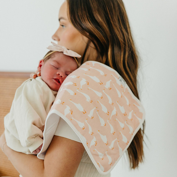 Copper Pearl Printed Burp Cloth Set.