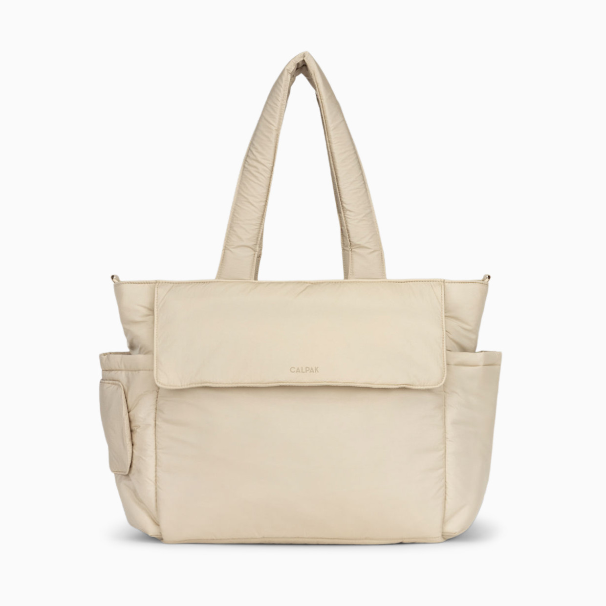 CALPAK Diaper Tote Bag With Laptop Sleeve - Oatmeal.