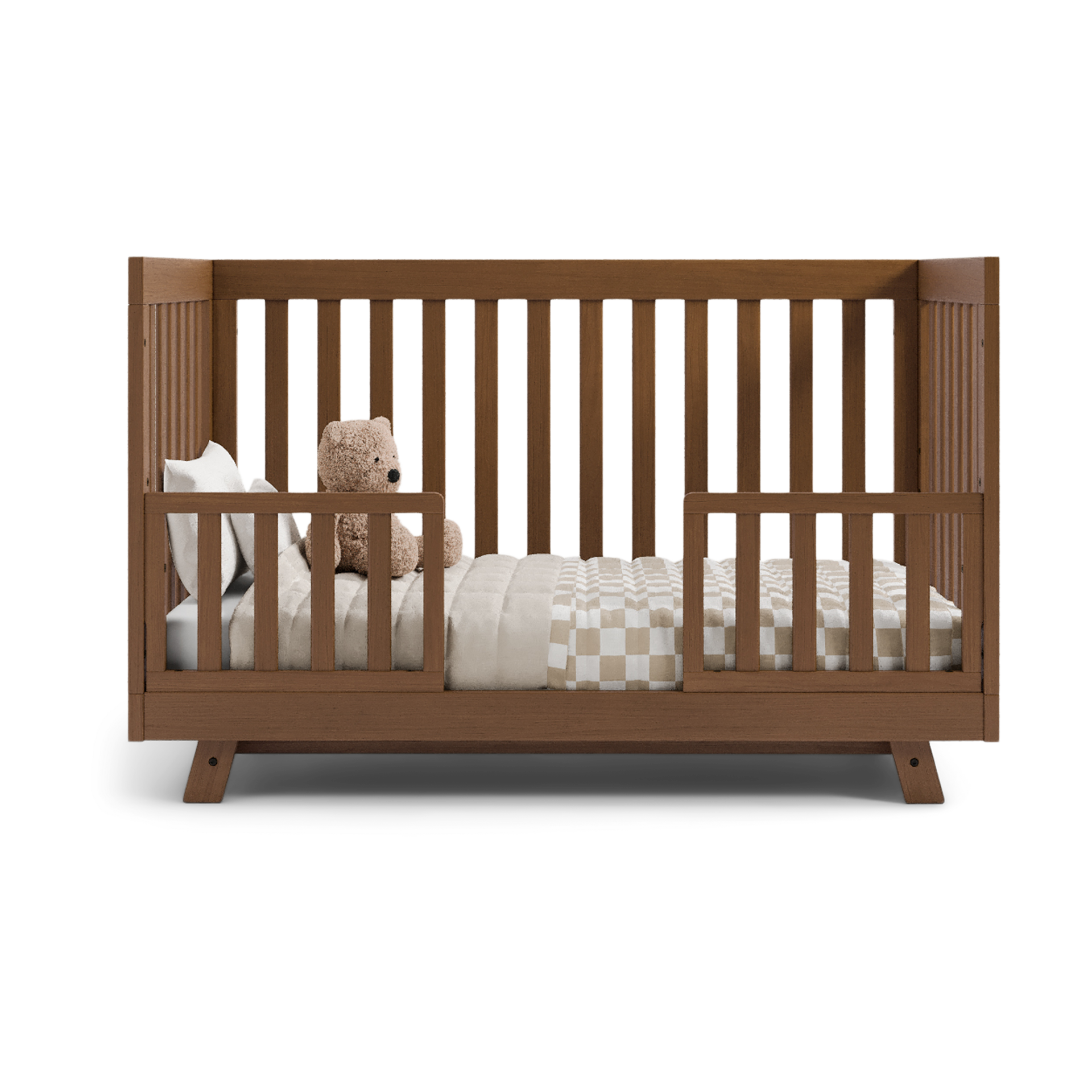 Storkcraft Universal Toddler Guardrail (Slats) - Hazelnut.