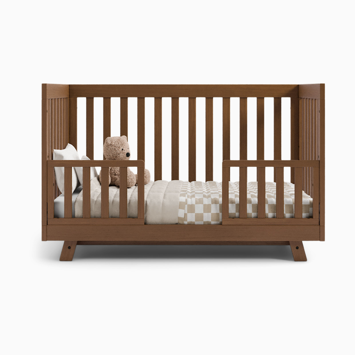 Storkcraft Universal Toddler Guardrail (Slats) - Hazelnut.