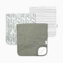 Copper Pearl Premium Baby Burp Cloths - 3-Pack Large Cotton Burp Cloths, Extra Soft Spit Up Rags with 3 Absorbent Layers, Perfect for Baby Boy and Baby Girl Gifts (21" x 10" Size, Alta Set)