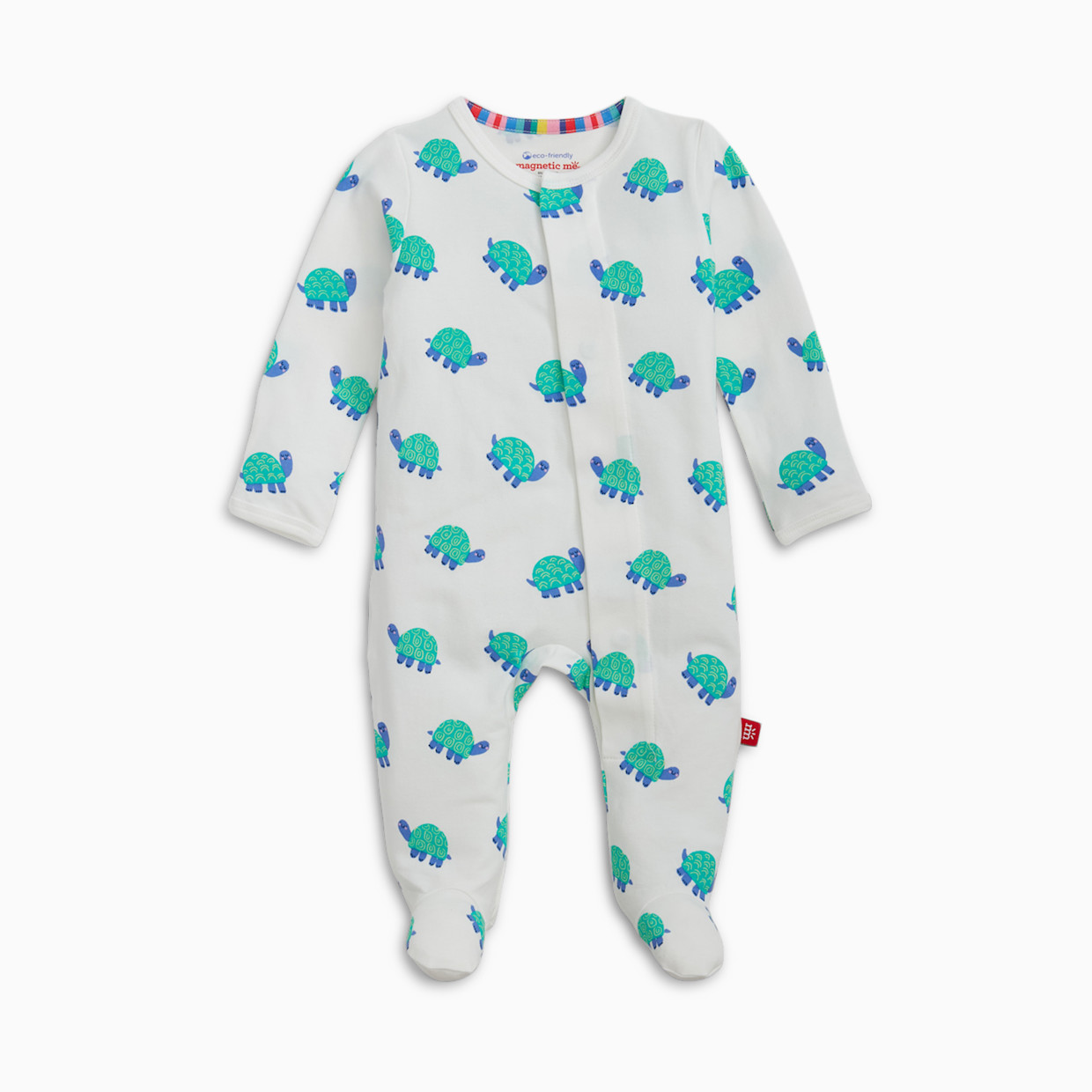 Magnetic Me Cloudstretch Magnetic Footie (2-Pack) - Green Multi, 3-6 M.