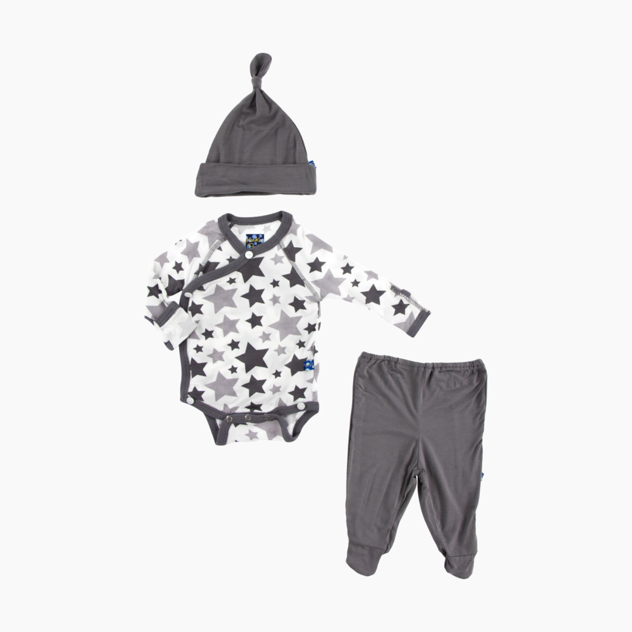 KicKee Pants Essentials Wrap Gift Set - Feather Rain Stars, Newborn.